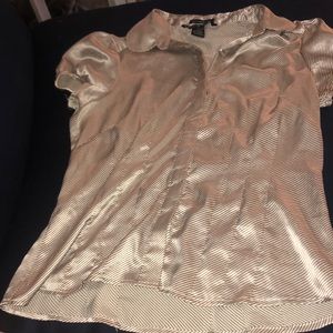 Striped Satin Button Down